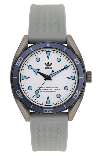 Adidas Originals Edition 2 Collection Silicone Strap Watch In Grey