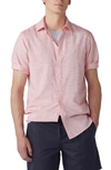 Rodd & Gunn Parklane Cotton & Linen Short Sleeve Button-up Shirt In Coral