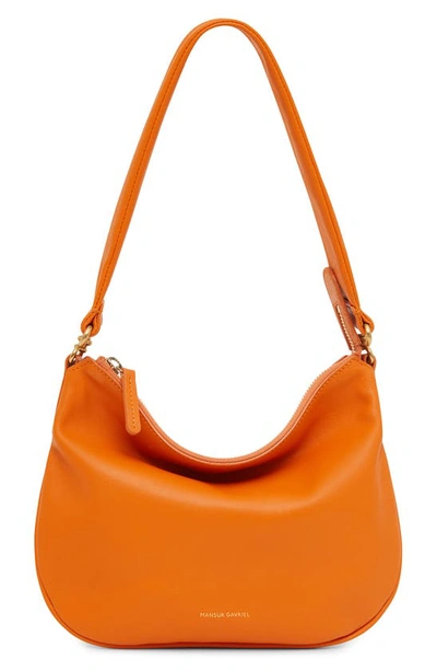 Mansur Gavriel Mini Swing Leather Shoulder Bag In Tangerine