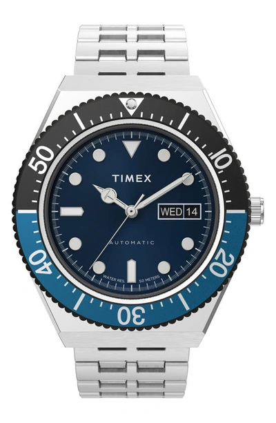 Timex Men's M79 Stainless Silver-tone Steel Bracelet Watch 40mm