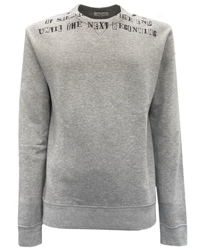 Valentino Cotton Logo Sweatshirt In Grey