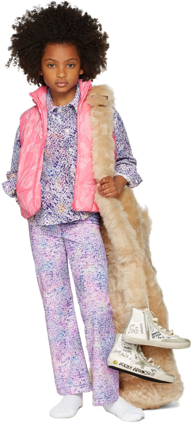 Erl Kids Purple Floral Lounge Pants In Floral 1