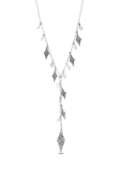 Lois Hill Classic Charm Lariat Necklace In Silver