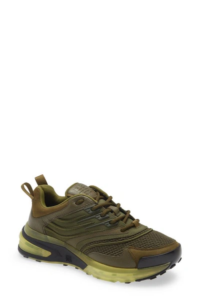 Givenchy Giv 1 Leather & Mesh Sneaker In Olive Green