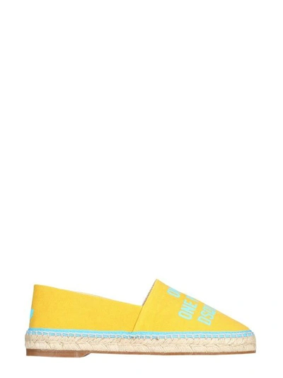 Dsquared2 10mm One Life One Planet Espadrilles In Yellow