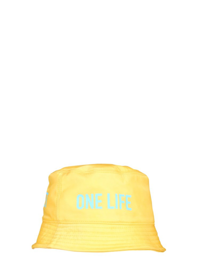 Dsquared2 Printed Nylon Bucket Hat In Yellow