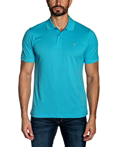 Jared Lang Men's Dino Knit Pima Cotton Polo Shirt In Nocolor
