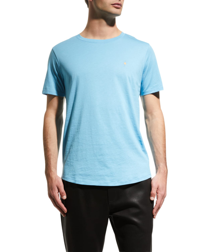 Jared Lang Men's Lightning Bolt Pima Cotton T-shirt In Turquoise
