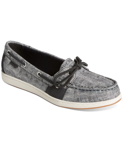 Sperry Women's Coastfish Two-tone Boat Shoes In Black