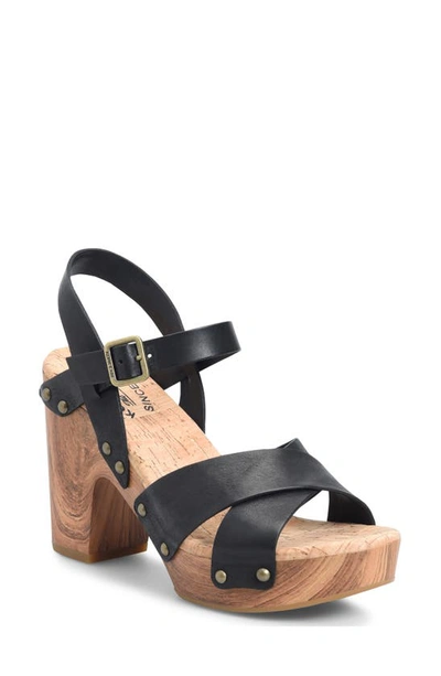 Kork-ease Drew Platform Sandal In Black F/ G