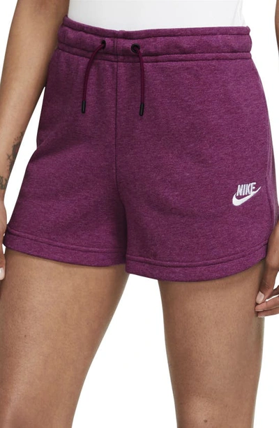 Nike Essential Shorts In Sangria/ Heather/ White