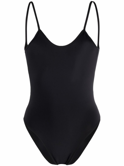 Ami Alexandre Mattiussi Black Stretch Nylon Swimsuit Nd Ami Donna Xxs