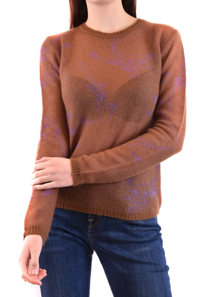 Max Mara Studio Sweaters In Brown
