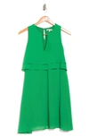 Tash + Sophie Popover Chiffon Dress In Green