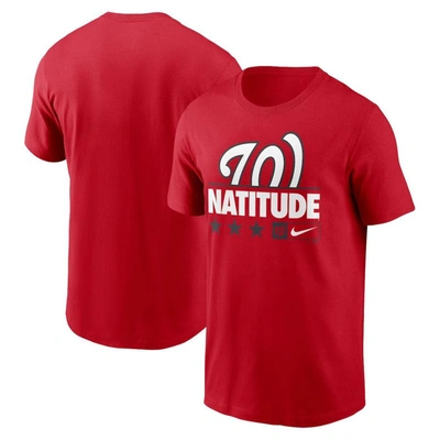 Nike Red Washington Nationals Natitude Local Team T-shirt
