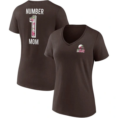 Fanatics Branded Brown Cleveland Browns Team Mother's Day V-neck T-shirt