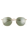 Ray Ban 54mm Round Sunglasses In Arista / Green