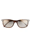 Prada Pillow 54mm Polarized Square Sunglasses In Havana