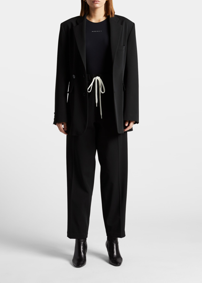 Mm6 Maison Margiela Double-breasted Tailored Blazer In 900 Black
