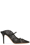 Malone Souliers Maureen Lace Dual-band Mule Pumps In Black