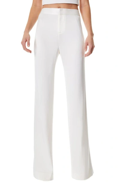 Alice And Olivia Deanna Slim Pant In Off White