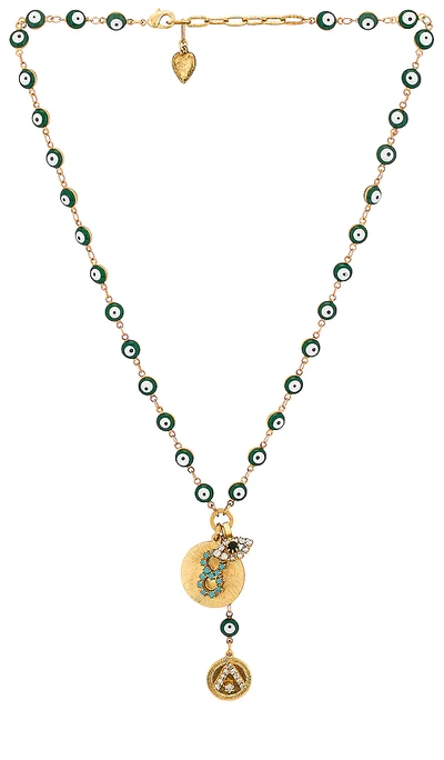 Elizabeth Cole Galia Necklace In Green