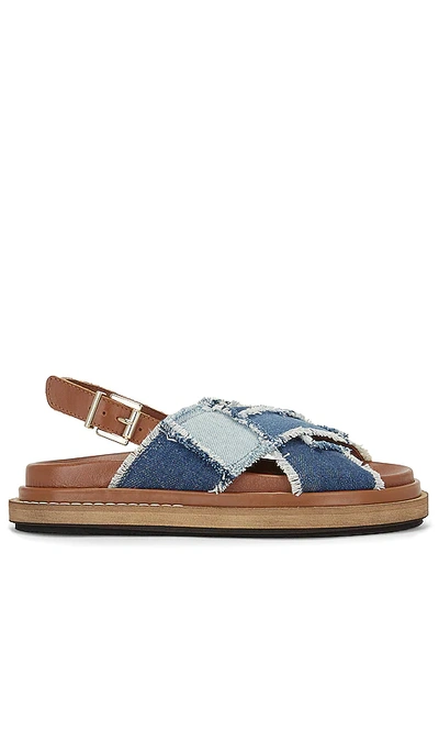 Alohas Marshmallow Patchwork Sandal In Blue