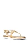 Michael Michael Kors Jilly Flat Sandal In Pale Gold