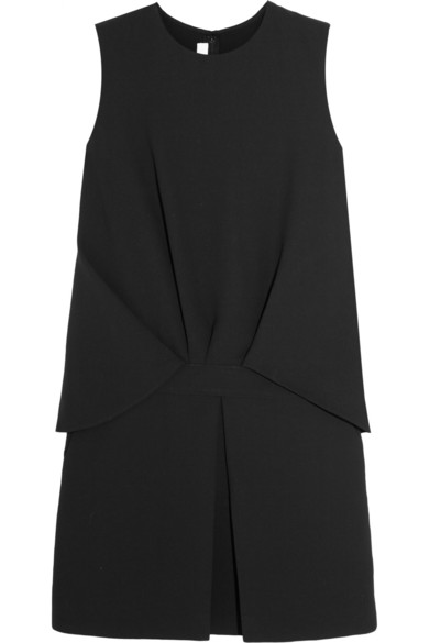 Mcq By Alexander Mcqueen Layered Crepe Mini Dress In Black | ModeSens