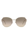 Prada Women's 57mm Geometric Sunglasses In Gold/brown