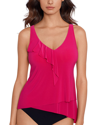 Magicsuit Solids Winnie Underwire Tankini Top In Ruby Red