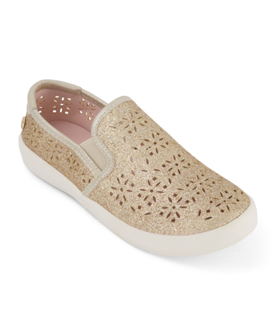 Kenneth Cole New York Little Girls Slip On Sneakers In Pale Gold-tone