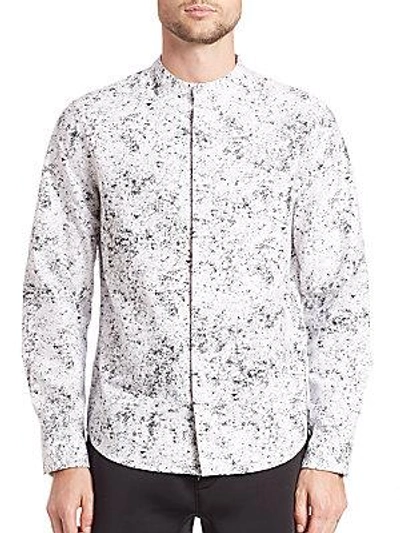 Madison Supply Long Sleeve Printed Shirt In White Print