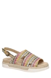 Bella Vita Kato Espadrille Slingback Sandal In Bright Multi Woven