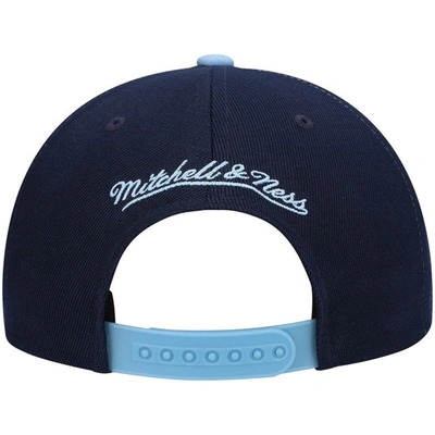 Mitchell & Ness Carolina Blue/navy North Carolina Tar Heels Sharktooth Snapback Hat In Light Blue