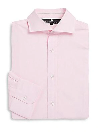 Lutwyche Solid Cotton Dress Shirt In Pink