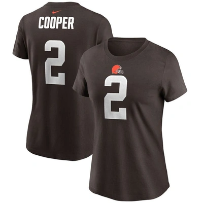 Nike Women's  Amari Cooper Brown Cleveland Browns Player Name & Number T-shirt