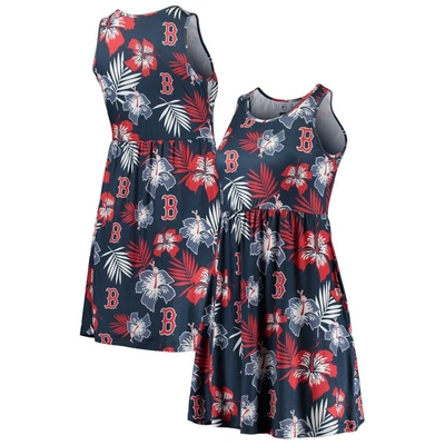 Foco Navy Boston Red Sox Floral Sundress