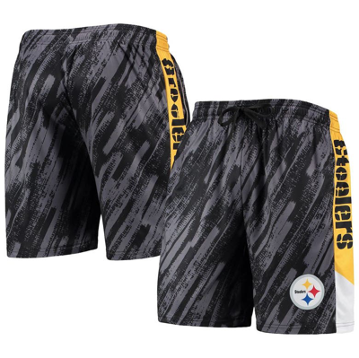 Foco Black Pittsburgh Steelers Static Mesh Shorts