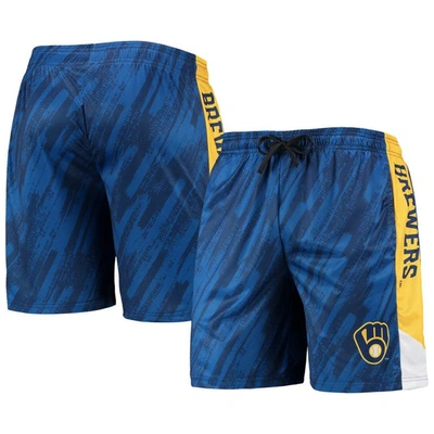 Foco Navy Milwaukee Brewers Static Shorts