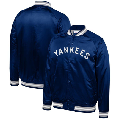 Mitchell & Ness Navy New York Yankees Lightweight Satin Full-snap Jacket