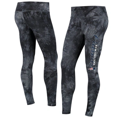 Concepts Sport Black New England Patriots Burst Tie Dye Leggings
