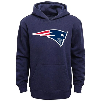 Outerstuff Kids' New England Patriots Youth Primary Logo Team Color Fleece Pullover Hoodie In Navy