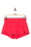 Z By Zella Interval Woven Run Shorts In Red Hibiscus