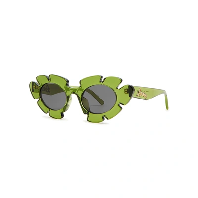 Loewe Paula's Ibiza Cat Eye Sunglasses, 47mm In Cactus Green