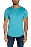 Jared Lang Men's Dino Pima Cotton T-shirt In Turquoise