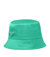 Prada Recycled Nylon Bucket Hat In Green