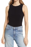 Halogen Racerback Tank In Rich Black