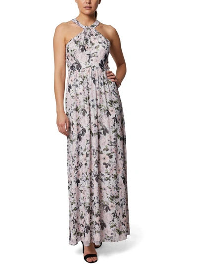 Laundry By Shelli Segal Floral Print Maxi Dress In Beige