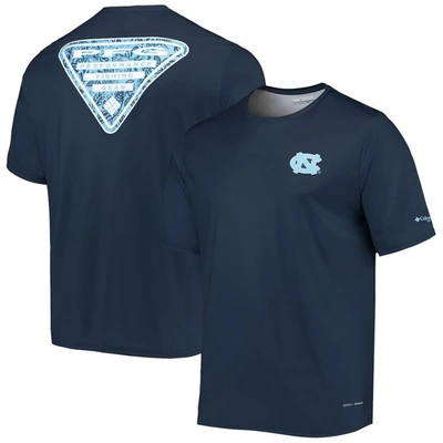 Columbia Men's  Navy North Carolina Tar Heels Terminal Tackle Omni-shade T-shirt